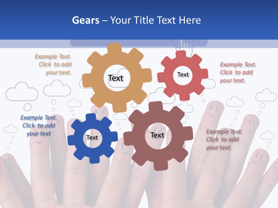Couple Finger Group PowerPoint Template