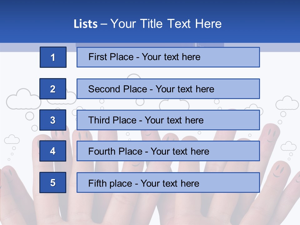 Couple Finger Group PowerPoint Template