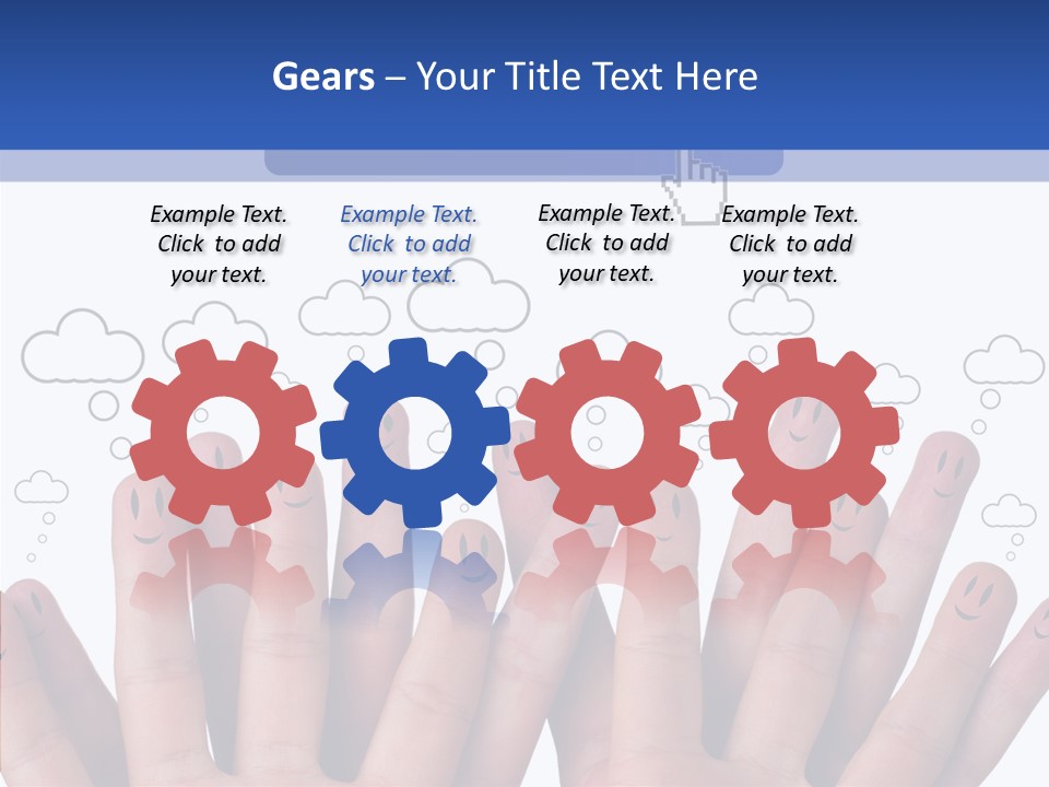 Couple Finger Group PowerPoint Template