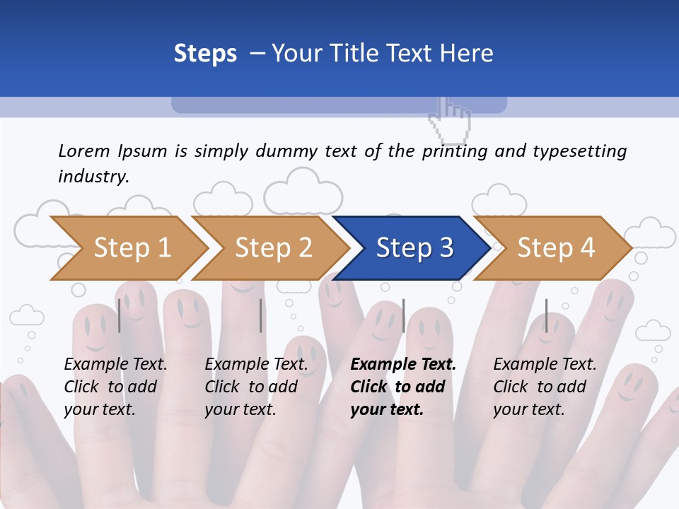 Couple Finger Group PowerPoint Template