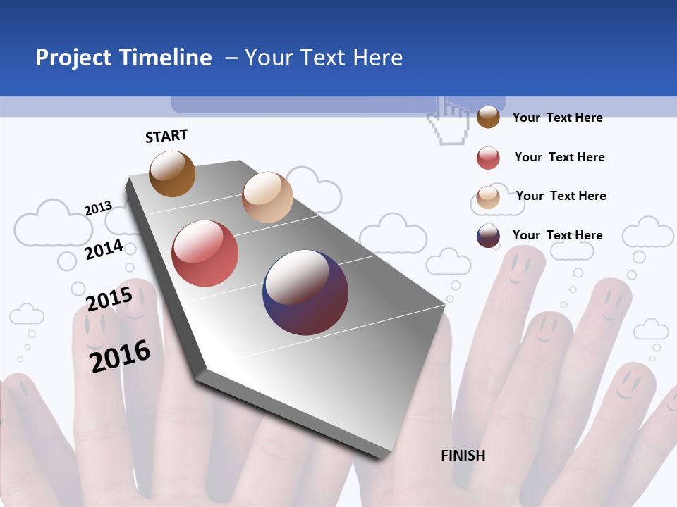Couple Finger Group PowerPoint Template