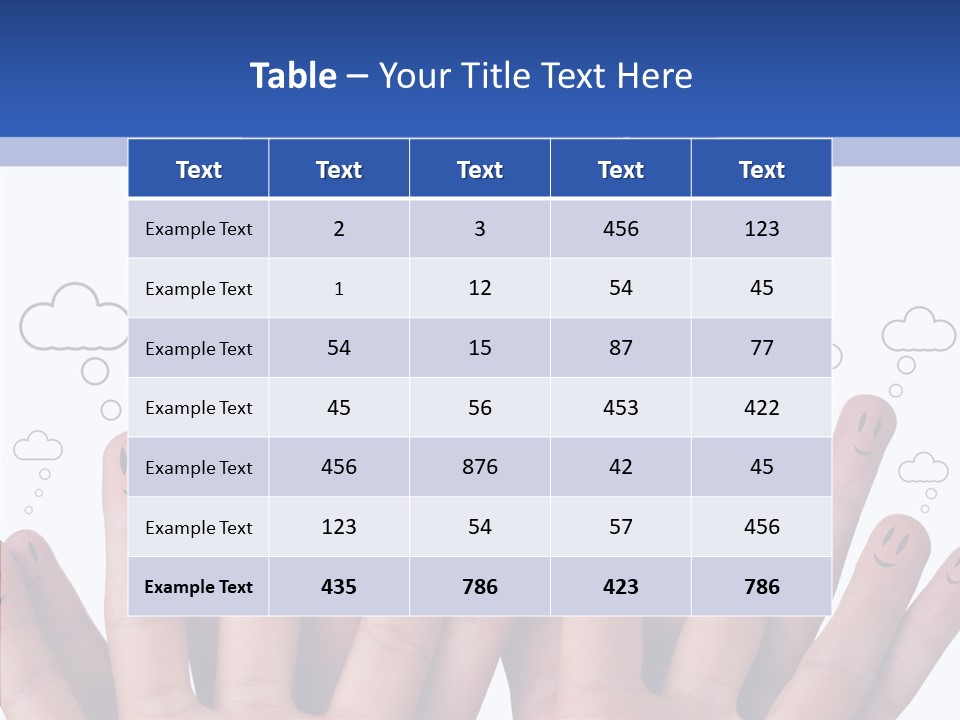 Couple Finger Group PowerPoint Template