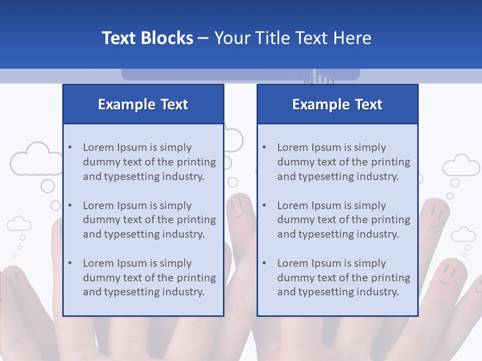 Couple Finger Group PowerPoint Template
