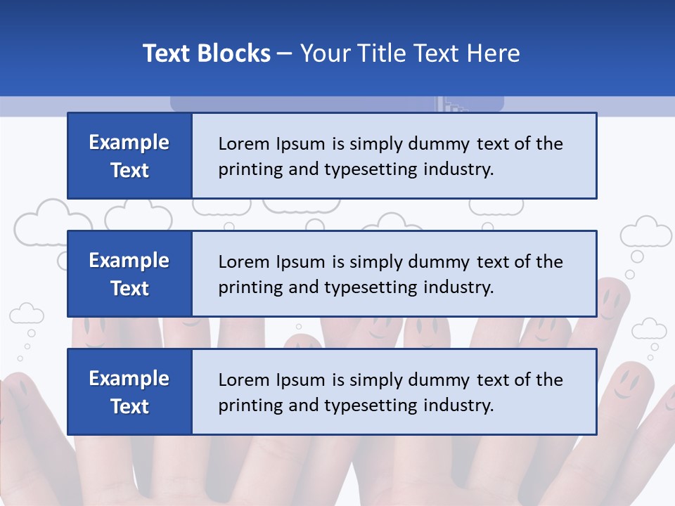 Couple Finger Group PowerPoint Template