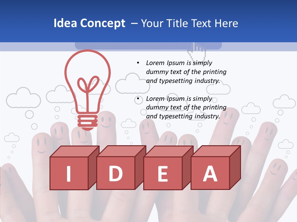 Couple Finger Group PowerPoint Template