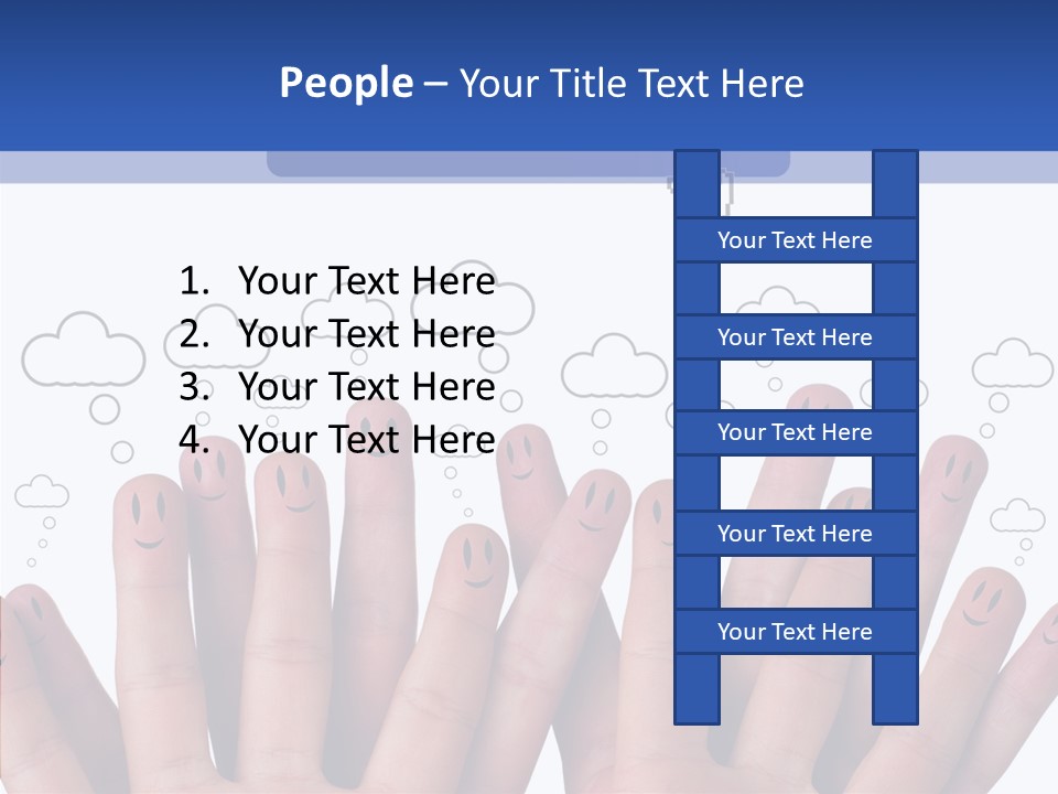 Couple Finger Group PowerPoint Template
