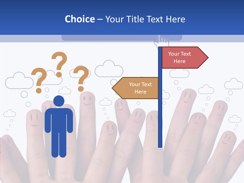 Couple Finger Group PowerPoint Template