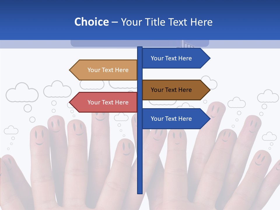 Couple Finger Group PowerPoint Template