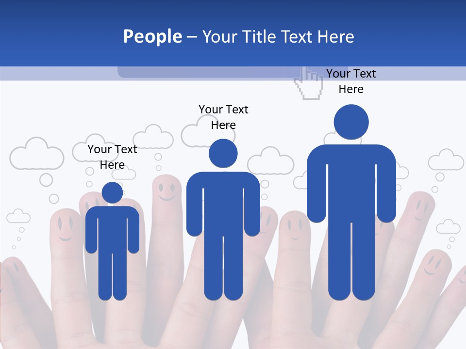 Couple Finger Group PowerPoint Template
