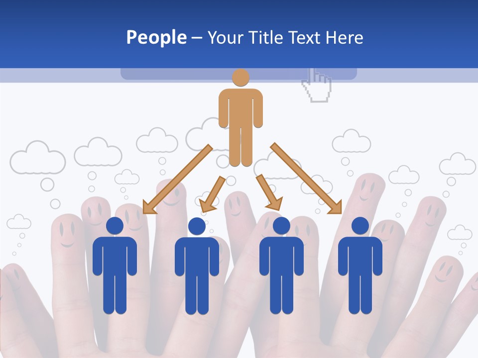 Couple Finger Group PowerPoint Template