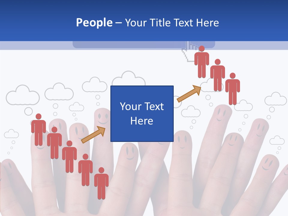 Couple Finger Group PowerPoint Template