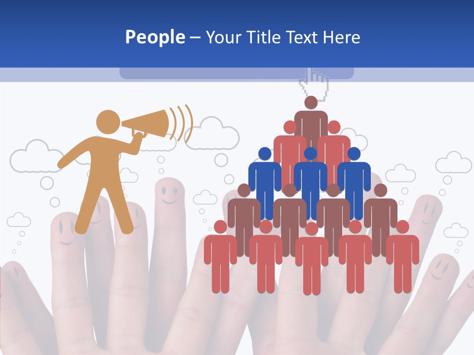 Couple Finger Group PowerPoint Template