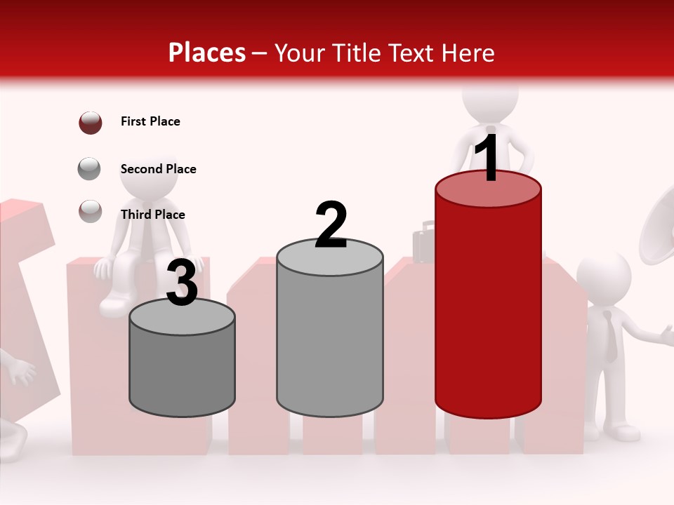 Megaphone Cartoon White PowerPoint Template