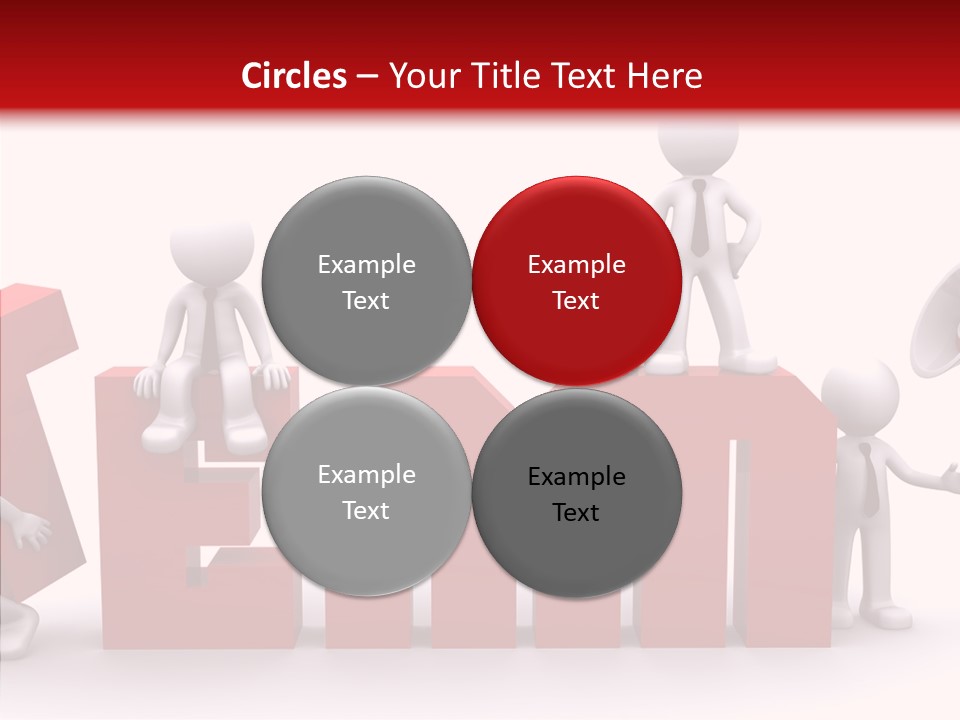 Megaphone Cartoon White PowerPoint Template