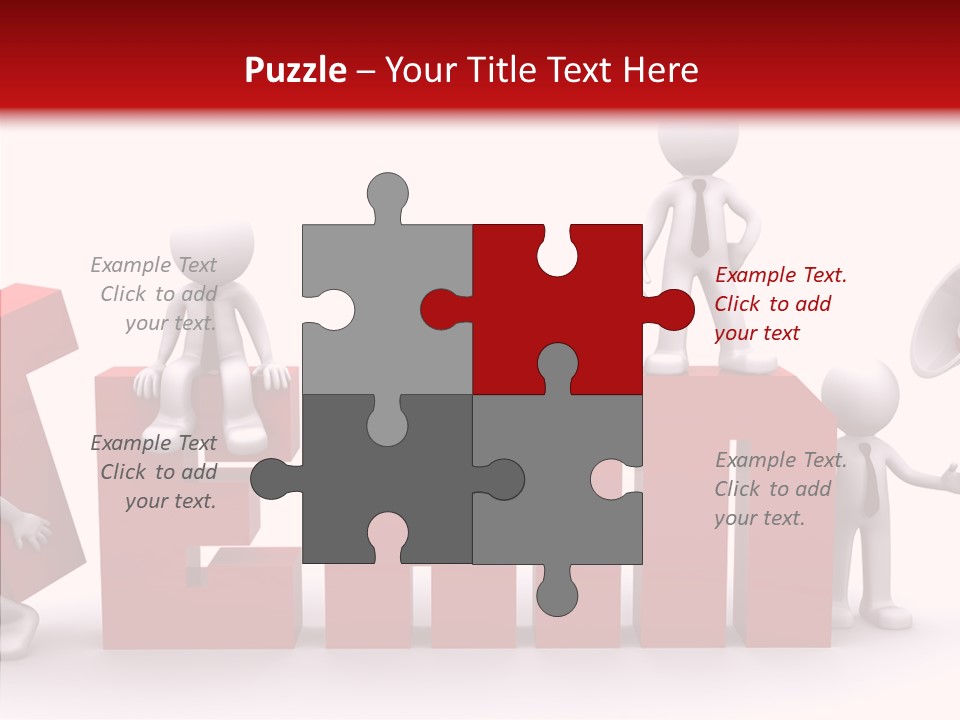 Megaphone Cartoon White PowerPoint Template
