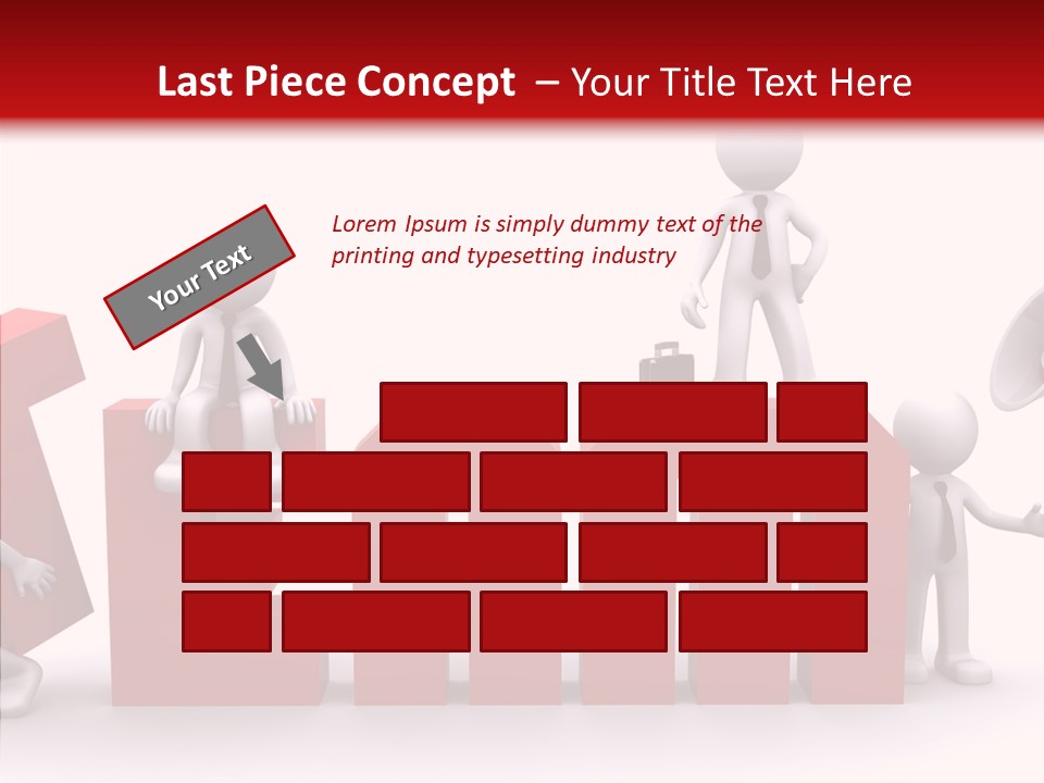 Megaphone Cartoon White PowerPoint Template