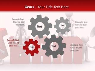 Megaphone Cartoon White PowerPoint Template