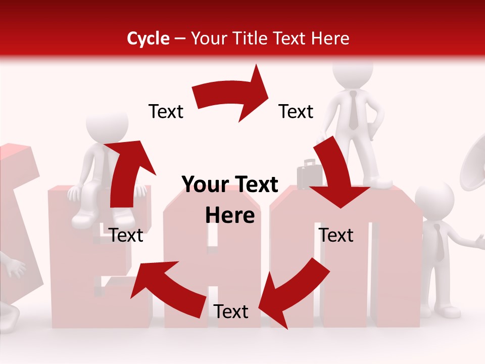 Megaphone Cartoon White PowerPoint Template