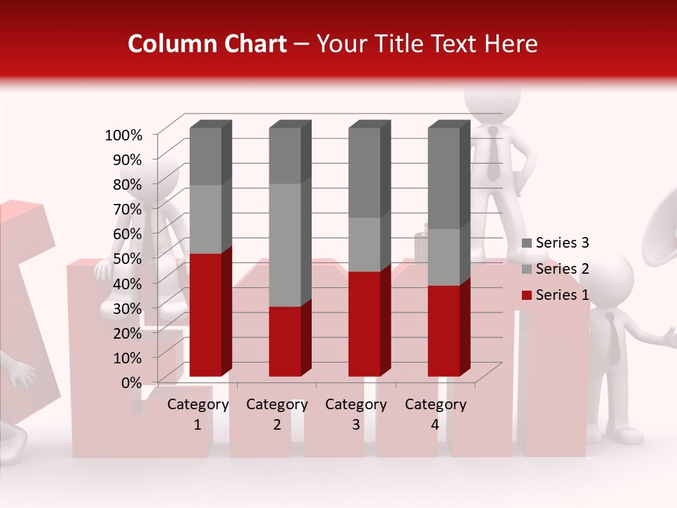 Megaphone Cartoon White PowerPoint Template