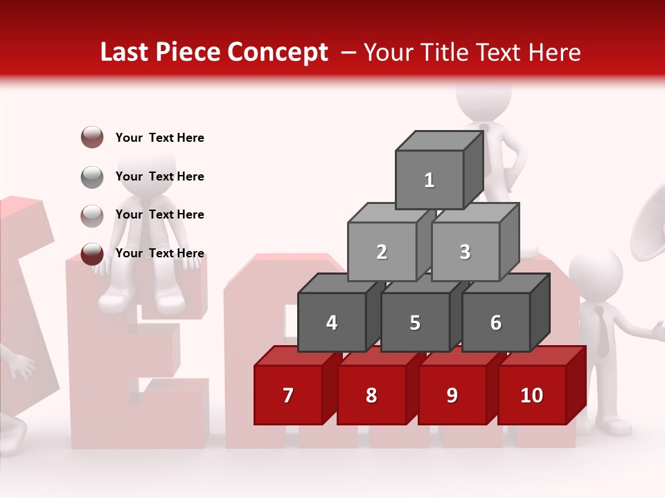 Megaphone Cartoon White PowerPoint Template