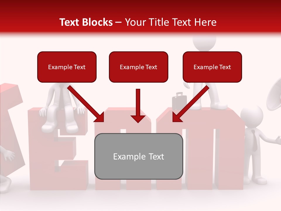 Megaphone Cartoon White PowerPoint Template