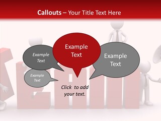 Megaphone Cartoon White PowerPoint Template