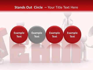 Megaphone Cartoon White PowerPoint Template