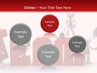 Megaphone Cartoon White PowerPoint Template
