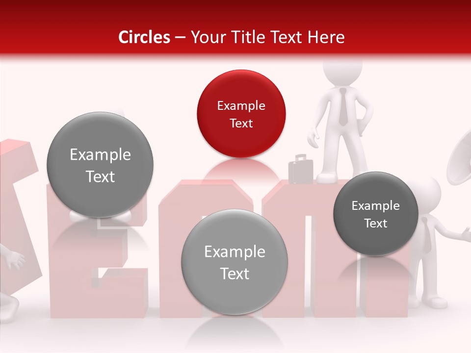 Megaphone Cartoon White PowerPoint Template