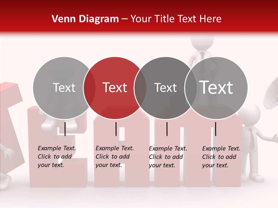 Megaphone Cartoon White PowerPoint Template