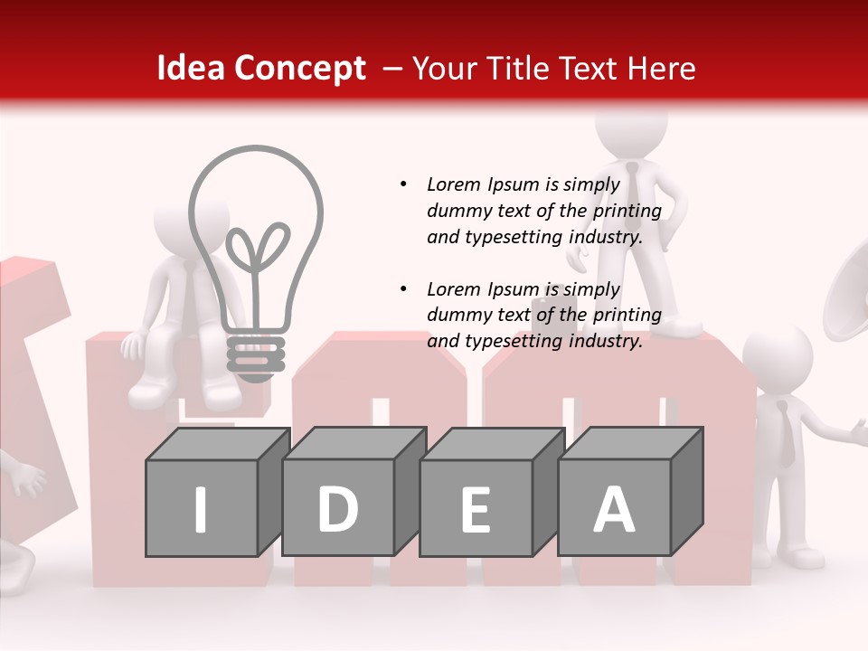 Megaphone Cartoon White PowerPoint Template