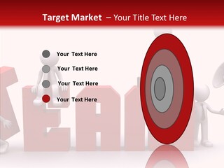 Megaphone Cartoon White PowerPoint Template