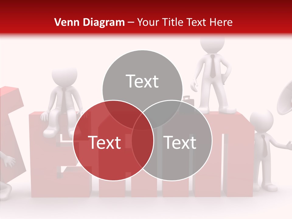 Megaphone Cartoon White PowerPoint Template