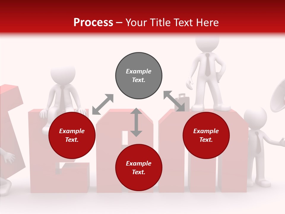 Megaphone Cartoon White PowerPoint Template