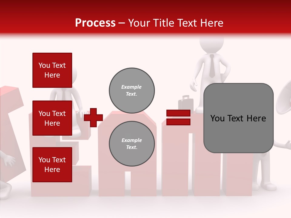 Megaphone Cartoon White PowerPoint Template