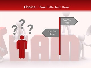 Megaphone Cartoon White PowerPoint Template