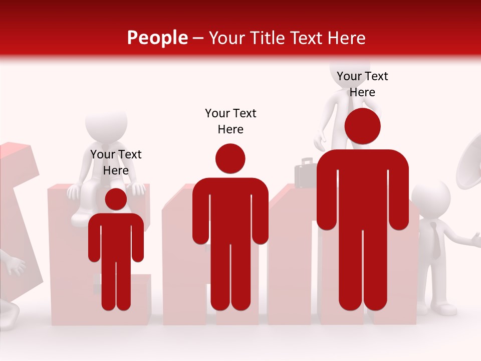 Megaphone Cartoon White PowerPoint Template
