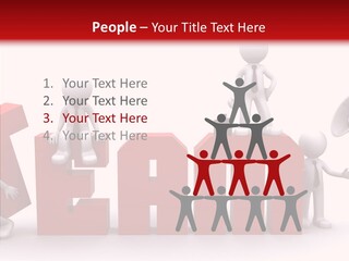 Megaphone Cartoon White PowerPoint Template