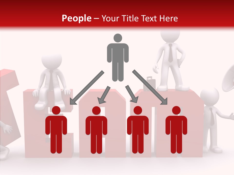 Megaphone Cartoon White PowerPoint Template