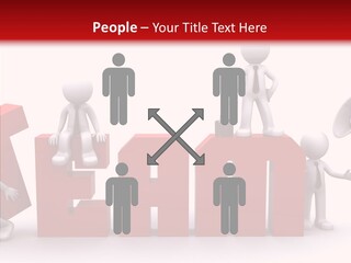 Megaphone Cartoon White PowerPoint Template