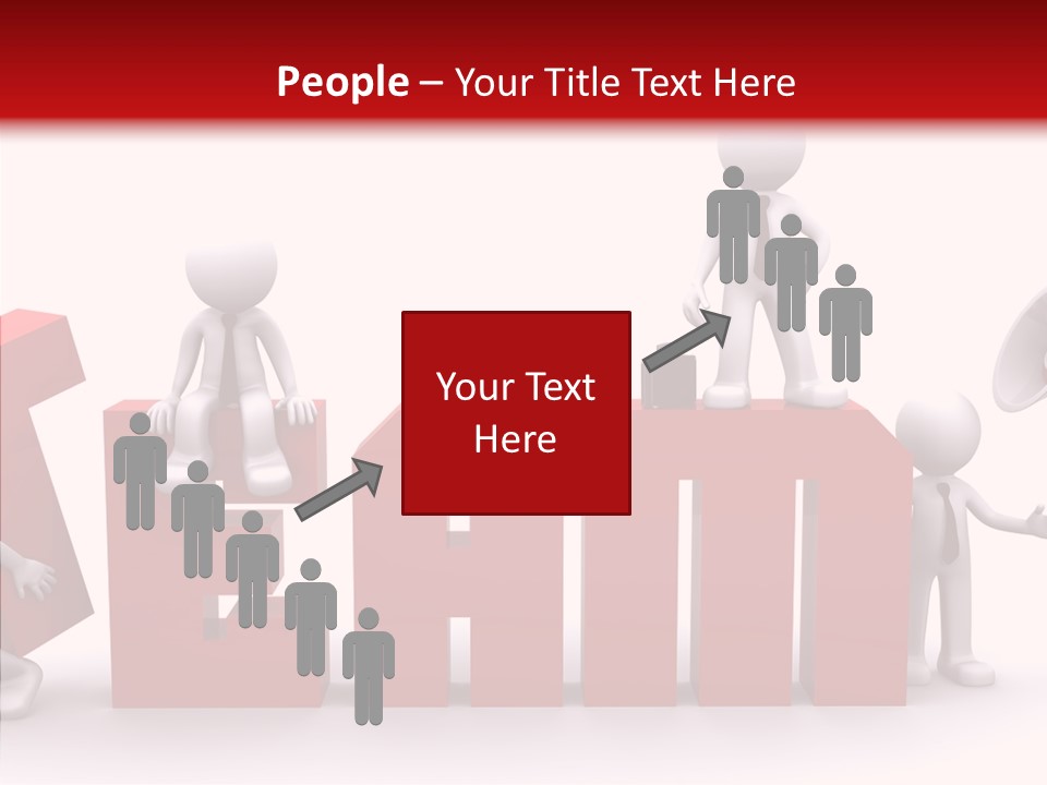 Megaphone Cartoon White PowerPoint Template