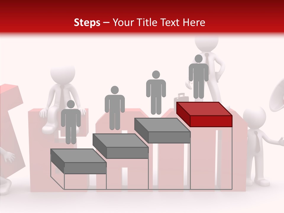 Megaphone Cartoon White PowerPoint Template