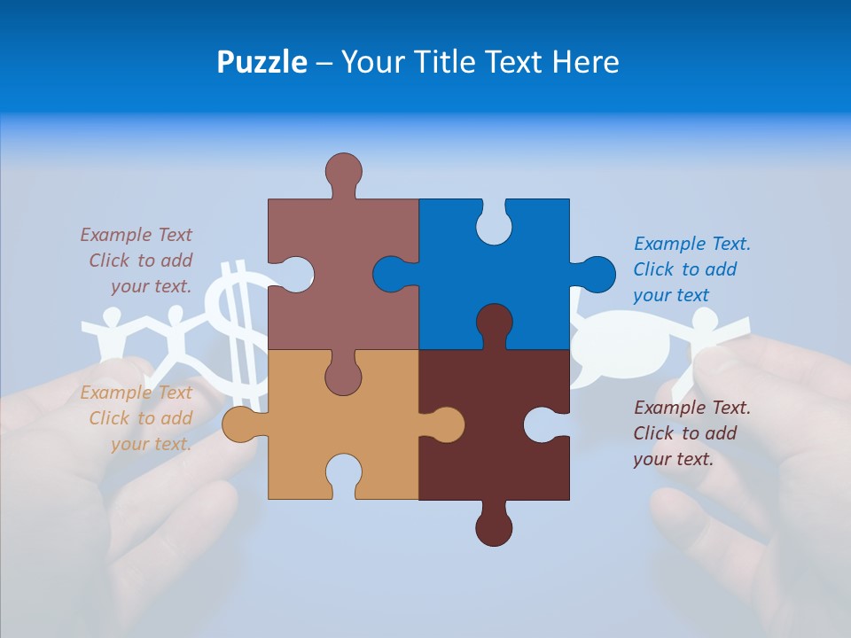 Joined Partner Puzzle PowerPoint Template