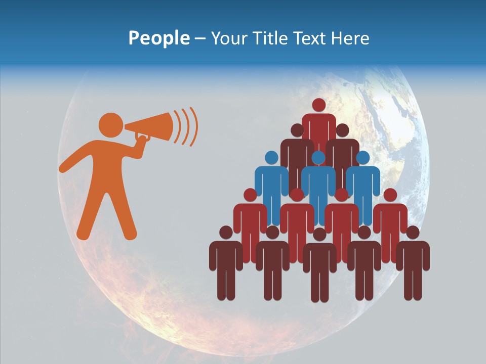 Politics Blue Heat PowerPoint Template
