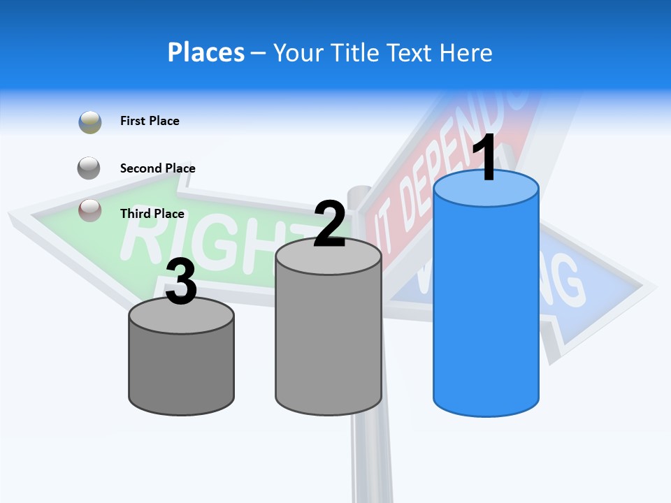 Right Symbol Communicate PowerPoint Template