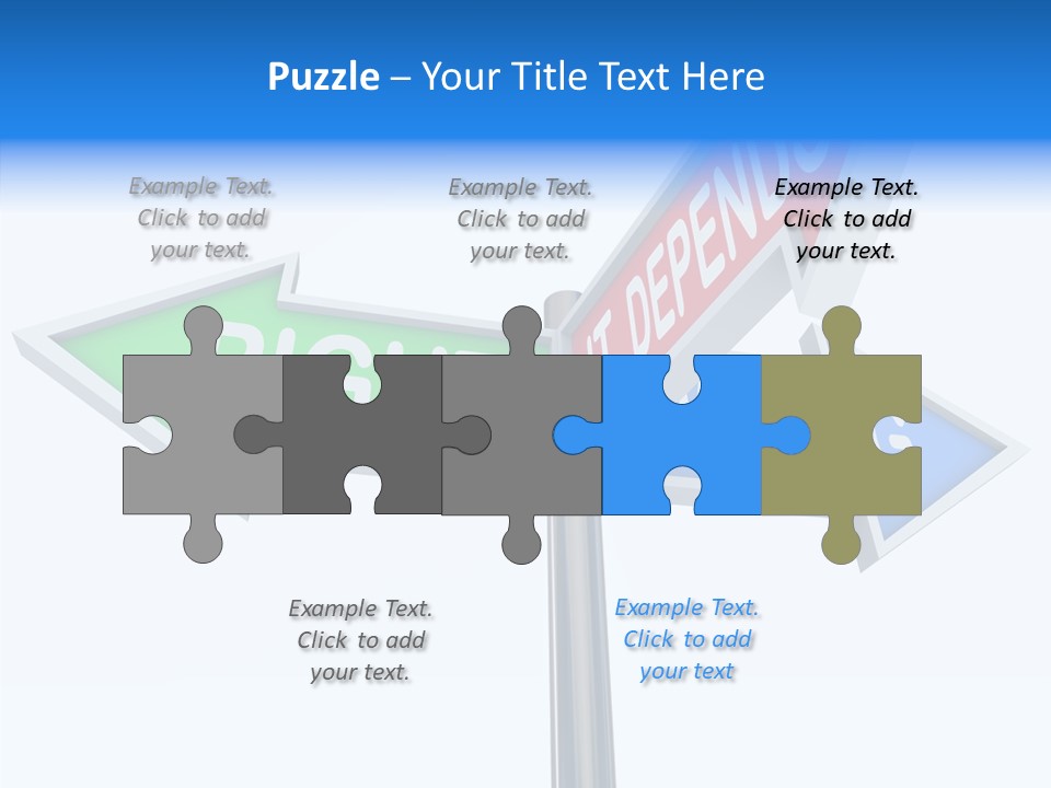 Right Symbol Communicate PowerPoint Template