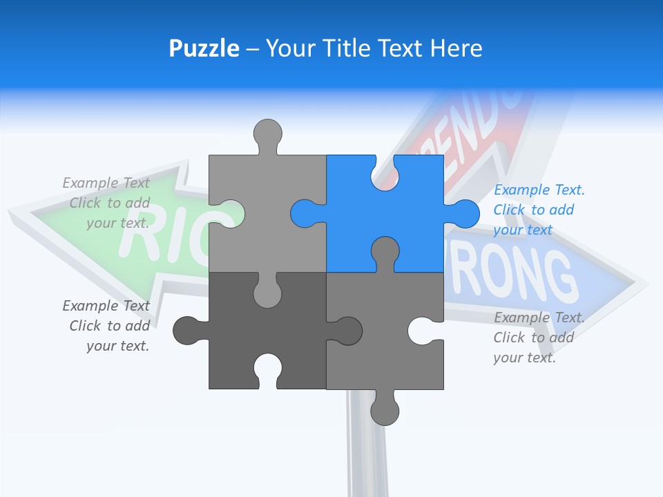 Right Symbol Communicate PowerPoint Template