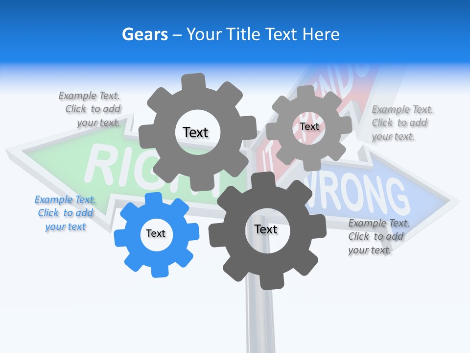 Right Symbol Communicate PowerPoint Template