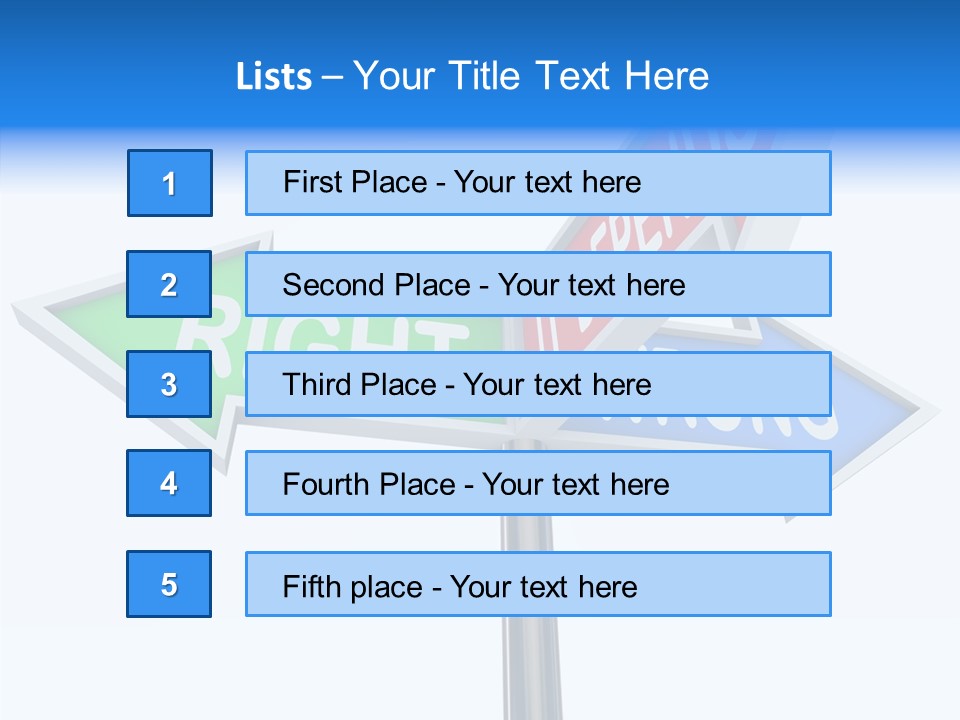 Right Symbol Communicate PowerPoint Template