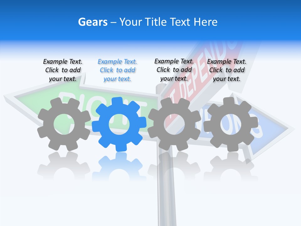 Right Symbol Communicate PowerPoint Template